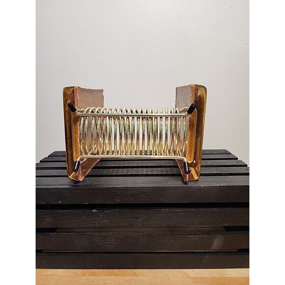 Mid Century Agate Lucite Block Sprial Letter Holder Madmen Inlay Vintage - Picture 9 of 9